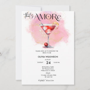 Invitation Amore   Fête des mariées aquarelle