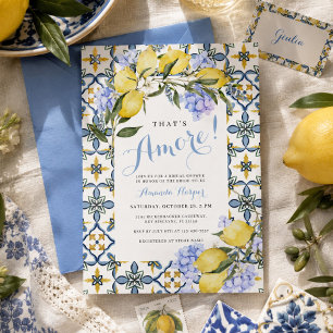 Invitation Amore Italien Lemon Méditerranéen Enterrement de V