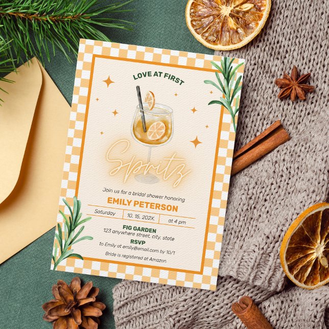 Invitation Amour à la Fête des mariées First Spritz (Créateur téléchargé)
