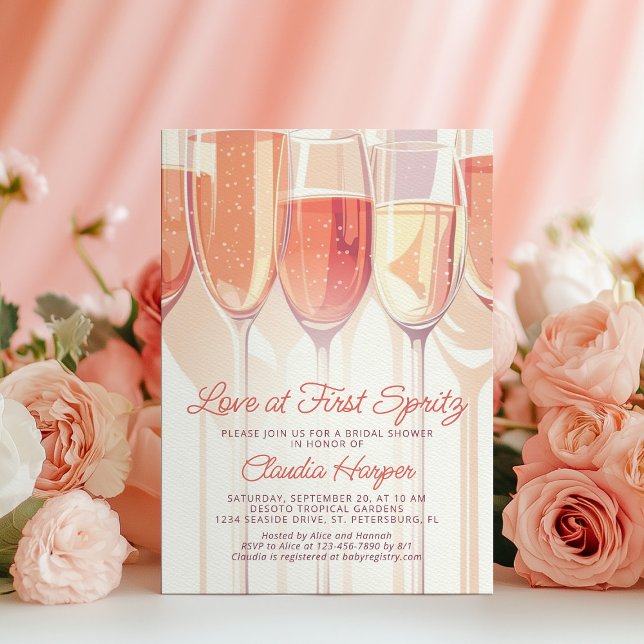 Invitation Amour À La Fête des mariées First Spritz (Créateur téléchargé)