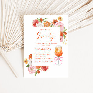 Invitation Amour À La Fête des mariées Florale First Spritz