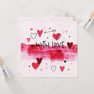 Invitation Amour à l'aquarelle
