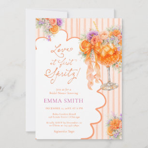 Invitation Amour au premier Spritz Aperol Shower de Mariée 