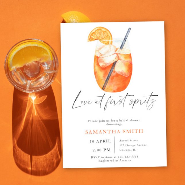 Invitation Amour au premier spritz Bridal douche (Créateur téléchargé)