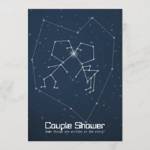Invitation Amour Constellation Douche en couple