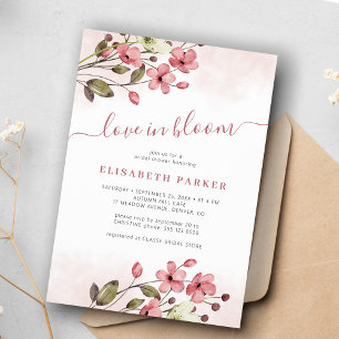 Invitation Amour dans la floraison fleurie nuptiale