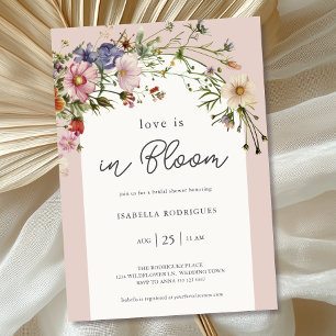 Invitation Amour de Fleur Sauvage Fête de Mariage Florissante