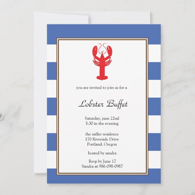 Invitation Amour de homard (Devant)