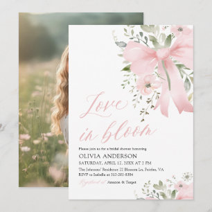 Invitation Amour de la boue rose moderne en Fête des mariées 