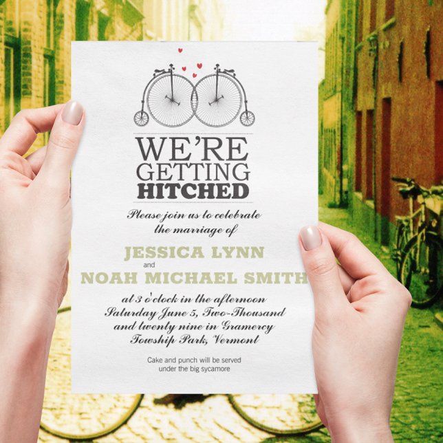 Invitation Amour de vélo vintage (Créateur téléchargé)