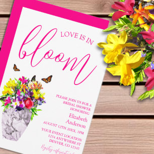 Invitation Amour En Fleur Fête des mariées Florale