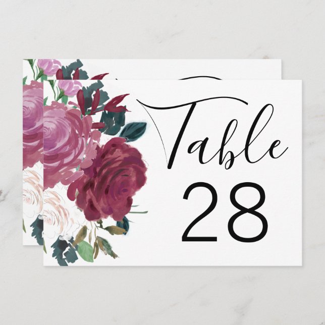 Invitation Amour en fleurs (Devant / Derrière)