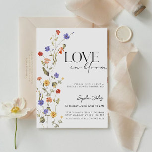 Invitation Amour en fleurs. Fête de mariage de printemps avec