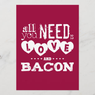 Invitation Amour et Bacon, voilà ce dont vous avez besoin