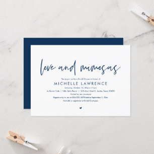 Invitation Amour et Mimosas, Fête des mariées Décontractée mo