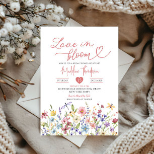 Invitation Amour fleur sauvage dans la Fête des mariées de fl