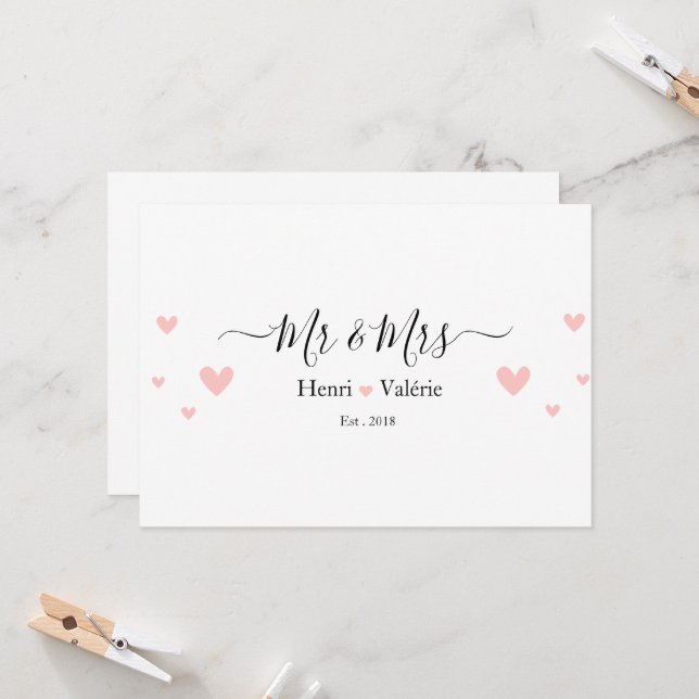 Invitation Amour & Mariage (Devant/Arrière en situation)