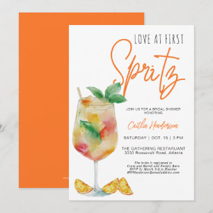 Invitation Amour Moderne Amusant Au First Spritz Fête des mar
