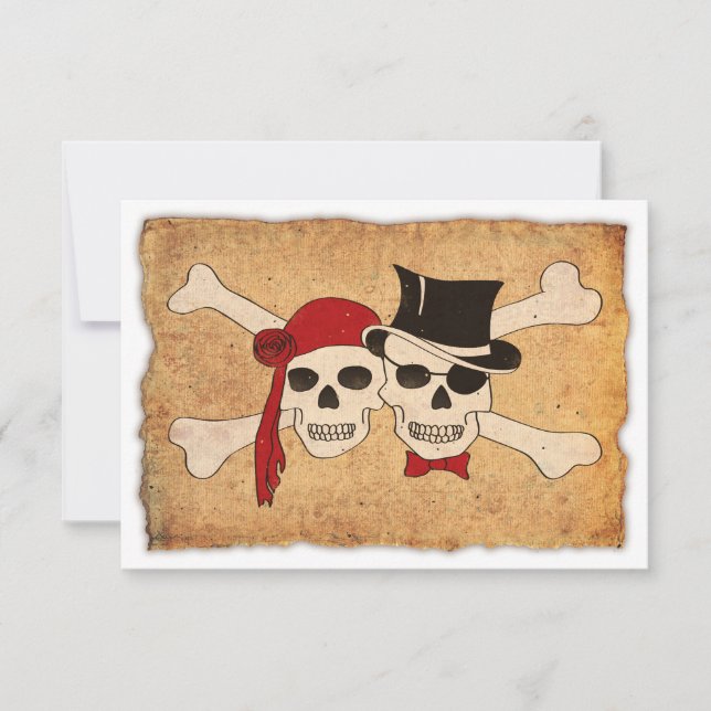 Invitation amour pirate (Devant)