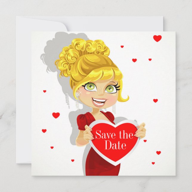 Invitation Amour pour Sauver la Date (Devant)