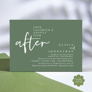 Invitation Amour, Rires Et Réception De Mariage Heureux À Tou