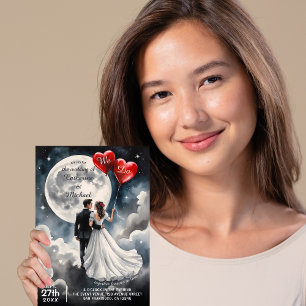 Invitation Amour romantique sur Cloud Neuf Mariage Fairytale