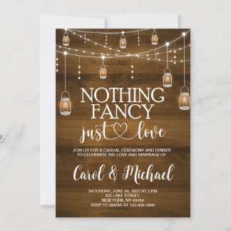 Invitation Amour simple et rustique