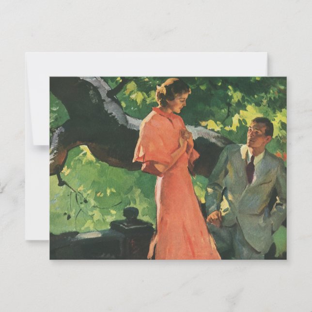 Invitation Amour Vintage, Romance, Romantique, Sauvegarder la (Devant)