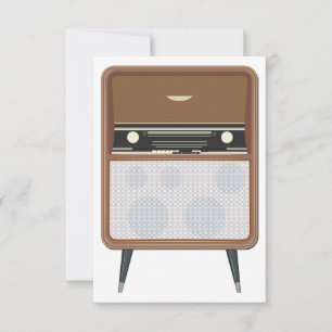 Invitation Amoureux de la musique rétro radio vintage milieu