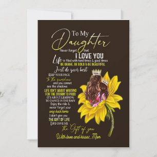 Invitation Amoureux de leur fille   À ma fille amour maman
