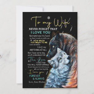 Invitation Amoureux de leurs épouses   À ma femme n'oublie ja