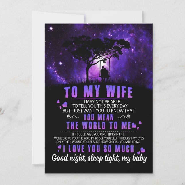 Invitation Amoureux de ma femme | À ma femme je t'aime tellem (Devant)