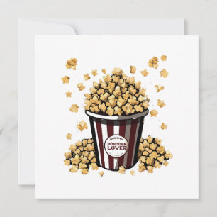Invitation Amoureux de pop-corn