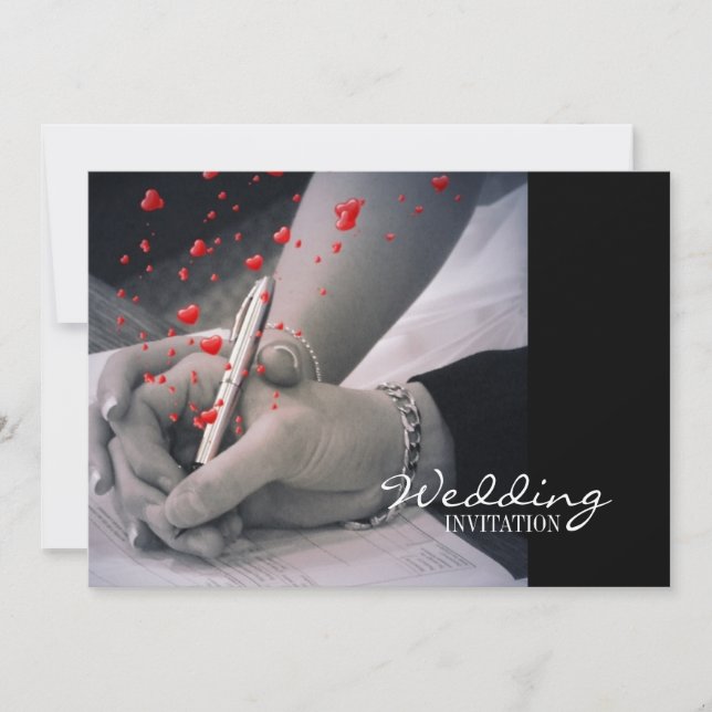 Invitation amoureux des coeurs modernes Las Vegas Mariage (Devant)