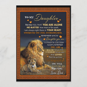 Invitation Amoureux des filles À ma fille mon père d'amour