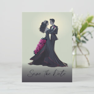 Invitation Amoureux gothique romantique Minimal Enregistrer l