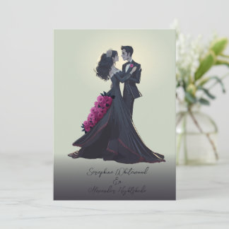 Invitation Amoureux romantique gothique Mariage minimal