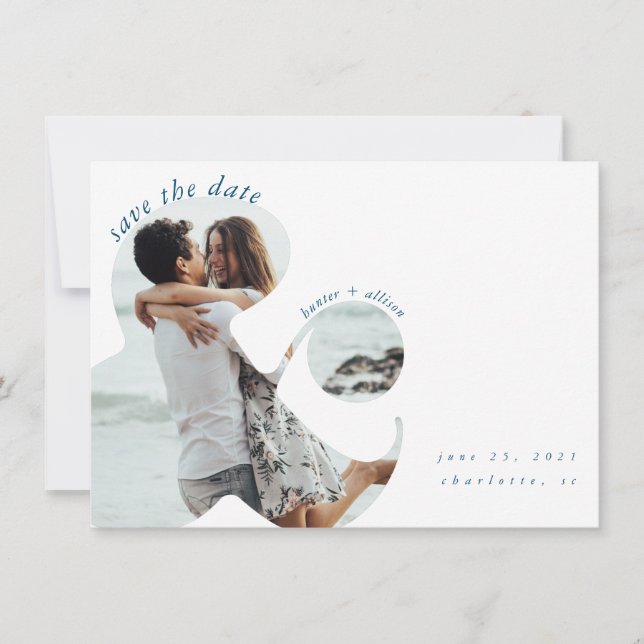 Invitation Ampersand | Enregistrer l'invitation de date (Devant)