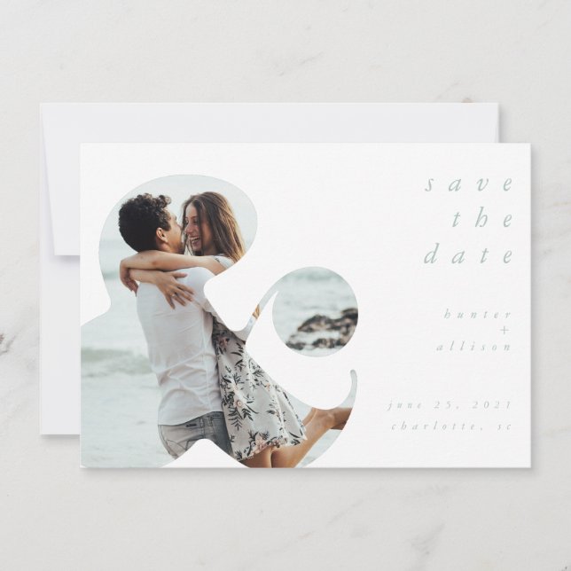 Invitation Ampersand | Enregistrer l'invitation de date (Devant)