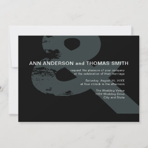Invitation Ampersand rustique moderne