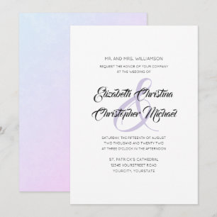 Invitation Amplitude simple et élégante Lilac Ampersand
