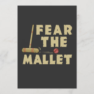 Invitation Amusant Croquet Craindre Le Graphique De Mallet