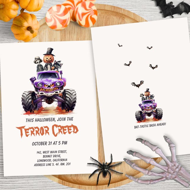 Invitation Amusant Déplaisant Monster Truck Costume Party (Créateur téléchargé)