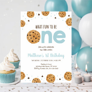 Invitation Amusant d'être un biscuit premier anniversaire