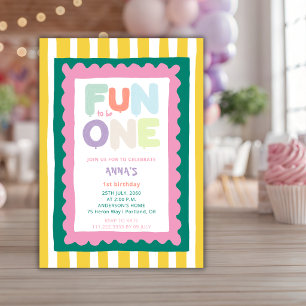 Invitation Amusant d'être un pastel pour la première fête d'a