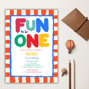Invitation Amusant d'être une fête d'anniversaire colorée de