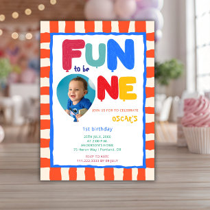 Invitation Amusant d'être une première photo de fête d'annive