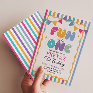 Invitation Amusant d'être unique : Fille de 1ère année coloré