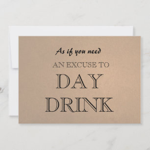 Invitation Amusant(e) domestique Proposition Jour Boire Excus