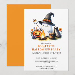 Invitation Amusant Ghost Camper Boo-Tastic Halloween Party